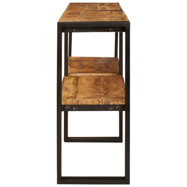 vidaXL Konzolový stôl Hnedá 160 x 33 x 75 cm Masívne mango drevo – Obrázok 4