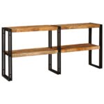 vidaXL Konzolový stôl Hnedá 160 x 33 x 75 cm Masívne mango drevo – Obrázok 5