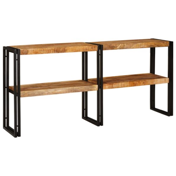vidaXL Konzolový stôl Hnedá 160 x 33 x 75 cm Masívne mango drevo – Obrázok 5