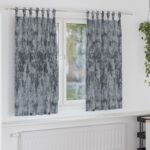 vidaXL Sametové závesy 2 pcs Strieborná šedá 175 x 140 cm Zamat