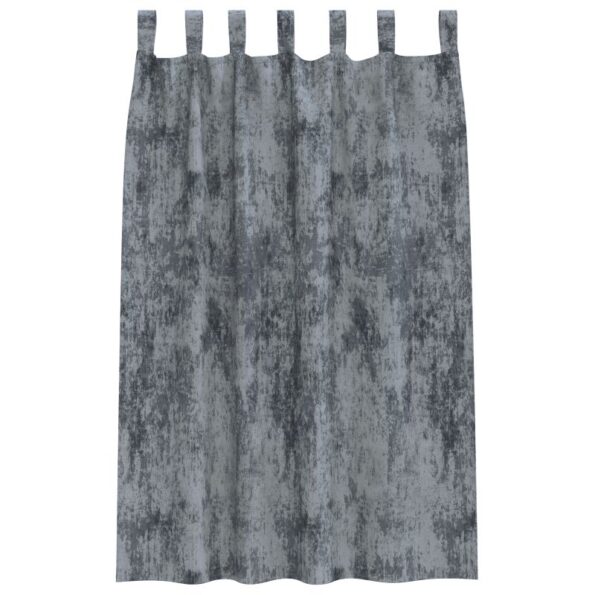 vidaXL Sametové závesy 2 pcs Strieborná šedá 175 x 140 cm Zamat – Obrázok 3