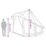 vidaXL Tipi stan so strechou s úložiskom Modrá 404 x 370 x 270 cm taft – Obrázok 13
