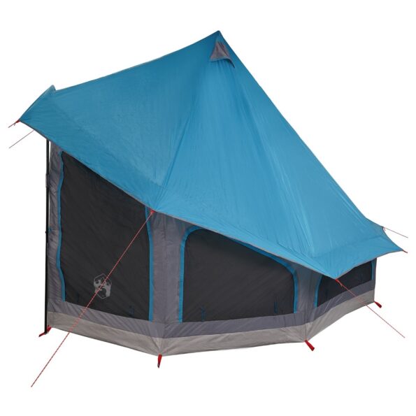 vidaXL Tipi stan so strechou s úložiskom Modrá 404 x 370 x 270 cm taft – Obrázok 5