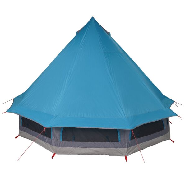 vidaXL Tipi stan so strechou s úložiskom Modrá 404 x 370 x 270 cm taft – Obrázok 6