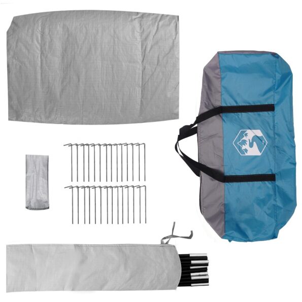 vidaXL Tipi stan so strechou s úložiskom Modrá 508 x 470 x 300 cm taft – Obrázok 10