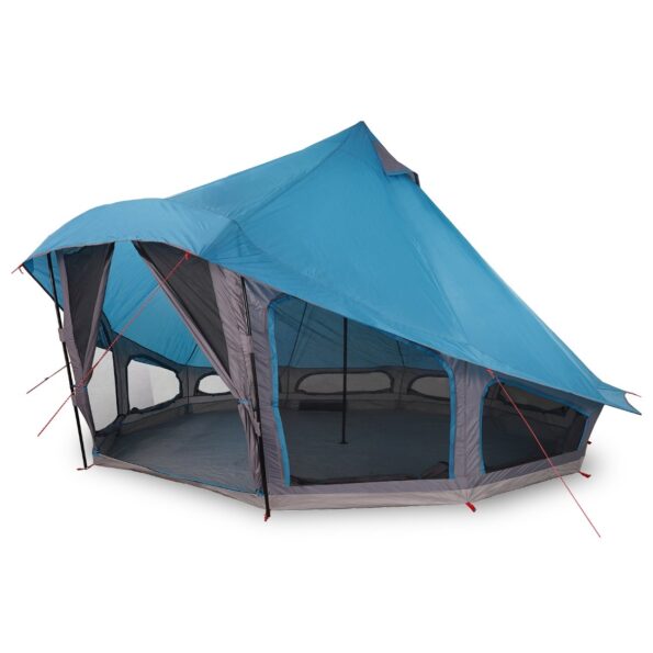 vidaXL Tipi stan so strechou s úložiskom Modrá 508 x 470 x 300 cm taft – Obrázok 3