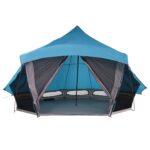vidaXL Tipi stan so strechou s úložiskom Modrá 508 x 470 x 300 cm taft – Obrázok 4