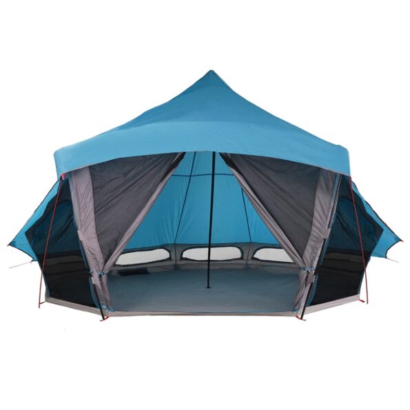 vidaXL Tipi stan so strechou s úložiskom Modrá 508 x 470 x 300 cm taft – Obrázok 4