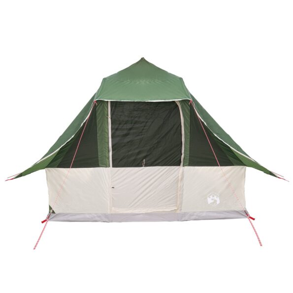 vidaXL Tipi stan so strechou Zelená 358 x 296 x 258 cm taft – Obrázok 11