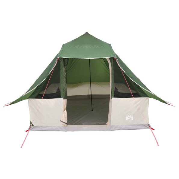 vidaXL Tipi stan so strechou Zelená 358 x 296 x 258 cm taft – Obrázok 4