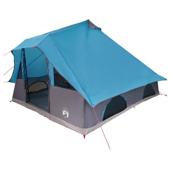 vidaXL Tipi stan so strechou s úložiskom Modrá 358 x 296 x 258 cm taft – Obrázok 2