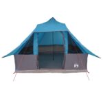 vidaXL Tipi stan so strechou s úložiskom Modrá 358 x 296 x 258 cm taft – Obrázok 4