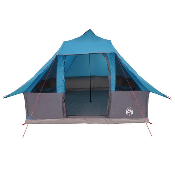 vidaXL Tipi stan so strechou s úložiskom Modrá 358 x 296 x 258 cm taft – Obrázok 4