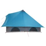 vidaXL Tipi stan so strechou s úložiskom Modrá 358 x 296 x 258 cm taft – Obrázok 5