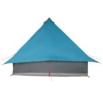 vidaXL Tipi stan so strechou s úložiskom Modrá 358 x 296 x 258 cm taft – Obrázok 6