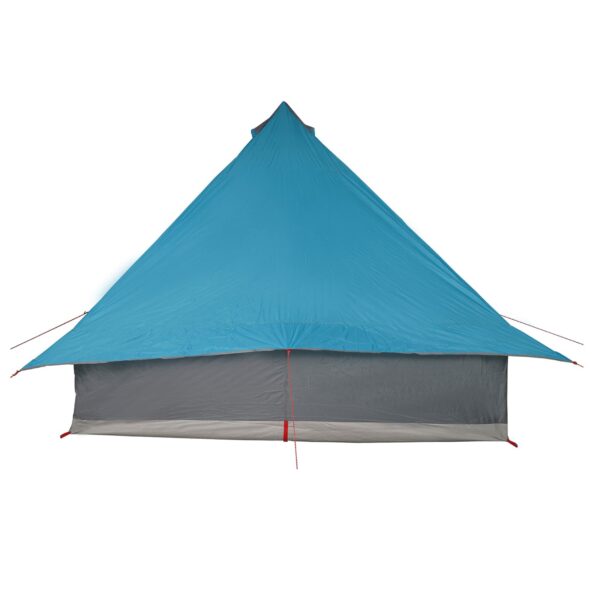 vidaXL Tipi stan so strechou s úložiskom Modrá 358 x 296 x 258 cm taft – Obrázok 6