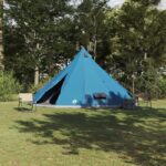 vidaXL Tipi stan so strechou s úložiskom Modrá 560 x 560 x 300 cm taft