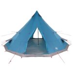 vidaXL Tipi stan so strechou s úložiskom Modrá 560 x 560 x 300 cm taft – Obrázok 4