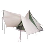 vidaXL Tipi stan so strechou Zelená 510 x 690 x 330 cm taft – Obrázok 2