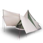 vidaXL Tipi stan so strechou Zelená 510 x 690 x 330 cm taft – Obrázok 3