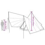 vidaXL Tipi stan so strechou s úložiskom Modrá 510 x 690 x 330 cm taft – Obrázok 12