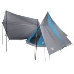 vidaXL Tipi stan so strechou s úložiskom Modrá 510 x 690 x 330 cm taft – Obrázok 2