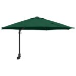 vidaXL Záhradný slnečník Zelená 248 x 248 x 148 cm Polyester a oceľ – Obrázok 2