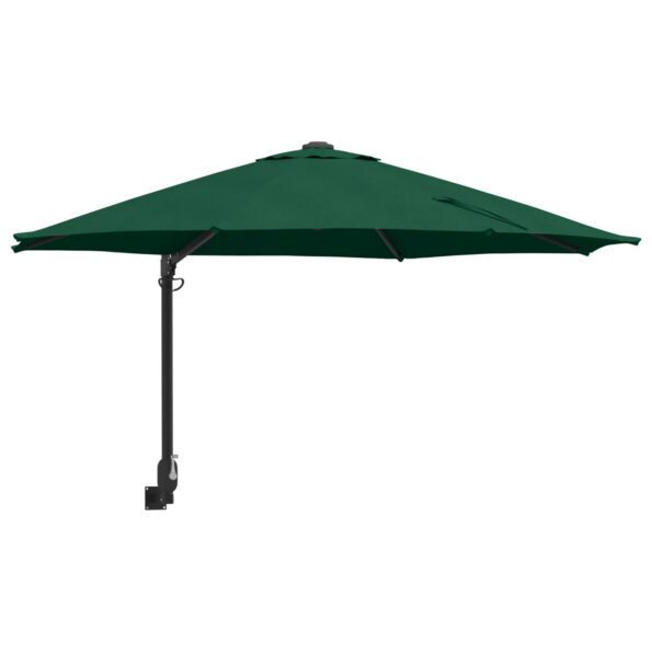 vidaXL Záhradný slnečník Zelená 248 x 248 x 148 cm Polyester a oceľ – Obrázok 2
