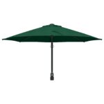 vidaXL Záhradný slnečník Zelená 248 x 248 x 148 cm Polyester a oceľ – Obrázok 4