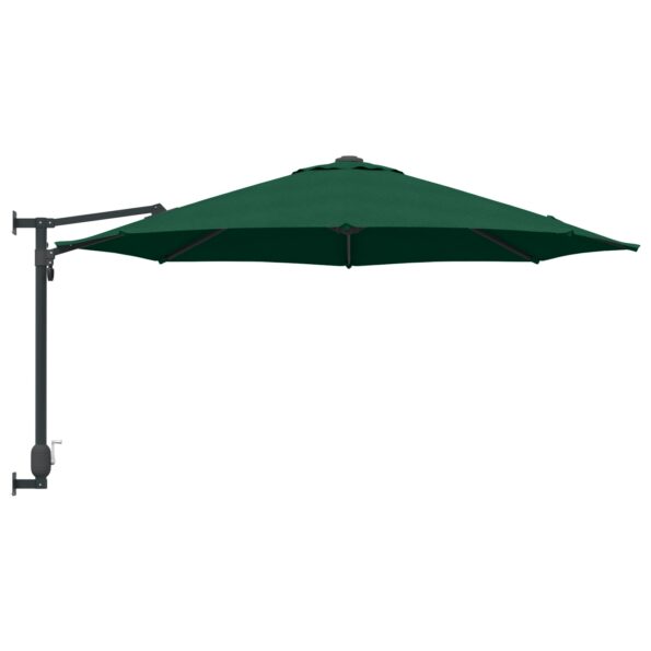 vidaXL Záhradný slnečník Zelená 248 x 248 x 148 cm Polyester a oceľ – Obrázok 5