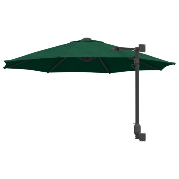 vidaXL Záhradný slnečník Zelená 248 x 248 x 148 cm Polyester a oceľ – Obrázok 6