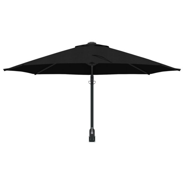 vidaXL Záhradný slnečník Čierna 248 x 248 x 148 cm Polyester a oceľ – Obrázok 4