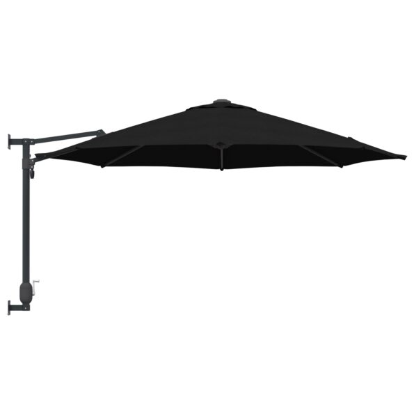 vidaXL Záhradný slnečník Čierna 248 x 248 x 148 cm Polyester a oceľ – Obrázok 5