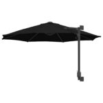 vidaXL Záhradný slnečník Čierna 248 x 248 x 148 cm Polyester a oceľ – Obrázok 6