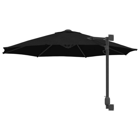 vidaXL Záhradný slnečník Čierna 248 x 248 x 148 cm Polyester a oceľ – Obrázok 6