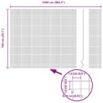 vidaXL Zvarený drôtený plot Červená – Obrázok 8