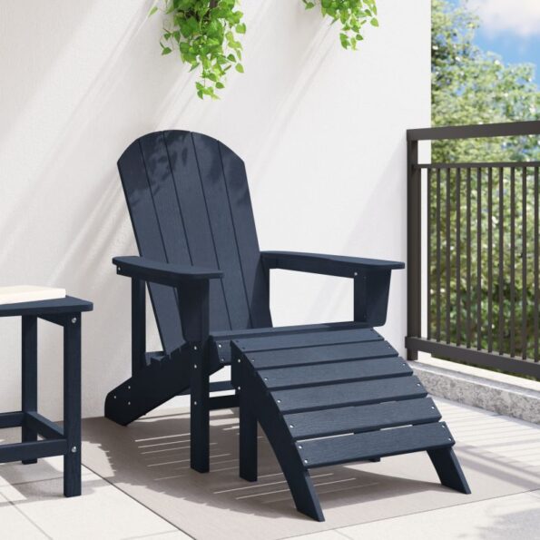 vidaXL Adirondack stolička Námornícka modrá 82 x 74 x 92 cm HDPE – Obrázok 3