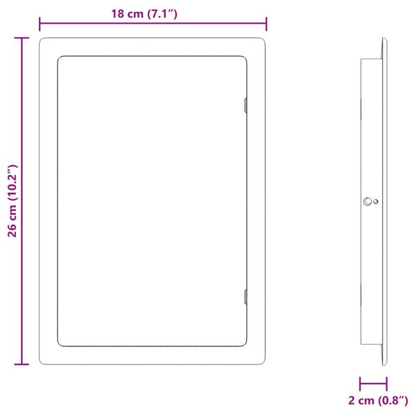 vidaXL Prístupové dosky 2 pcs Biela 15 x 23 cm ABS plast – Obrázok 10