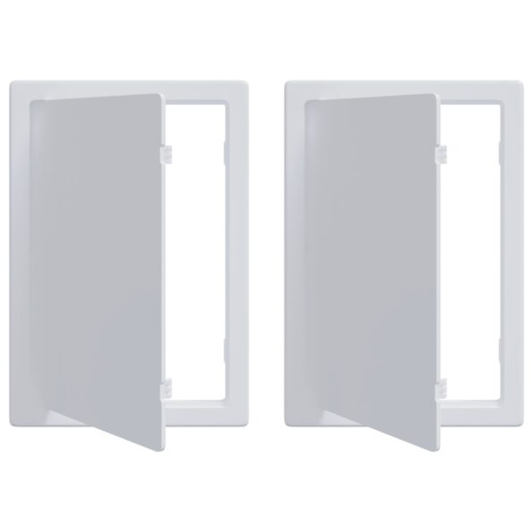vidaXL Prístupové dosky 2 pcs Biela 15 x 23 cm ABS plast – Obrázok 2