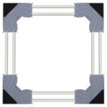 vidaXL Podstavec pod práčku Sivá 67 x 67 x 12 cm Nerezová oceľ – Obrázok 6