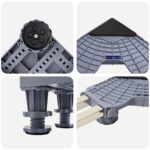 vidaXL Podstavec pod práčku Sivá 67 x 67 x 12 cm Nerezová oceľ – Obrázok 7