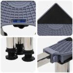 vidaXL Podstavec pod práčku Sivá 67 x 67 x 21,5 cm Nerezová oceľ – Obrázok 7