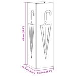 vidaXL Stojan na slnečník Horčicová 15,5 x 15,5 x 49 cm Kov – Obrázok 8