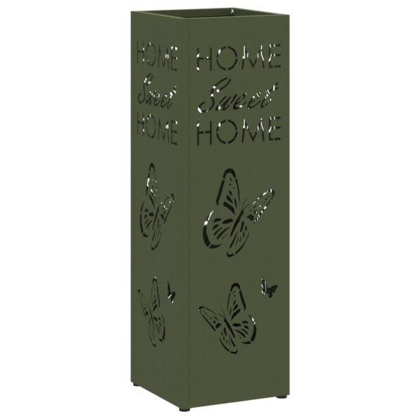 vidaXL Stojan na slnečník s úložiskom Olivová 15,5 x 15,5 x 49 cm Kov – Obrázok 2