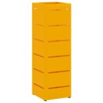 vidaXL Stojan na slnečník Horčicová 15,5 x 15,5 x 49 cm Kov – Obrázok 2