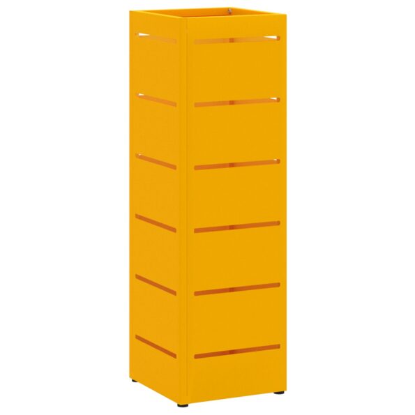 vidaXL Stojan na slnečník Horčicová 15,5 x 15,5 x 49 cm Kov – Obrázok 2