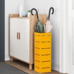 vidaXL Stojan na slnečník Horčicová 15,5 x 15,5 x 49 cm Kov – Obrázok 3