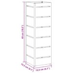 vidaXL Stojan na slnečník Horčicová 15,5 x 15,5 x 49 cm Kov – Obrázok 8
