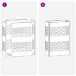 vidaXL Stojan na slnečník horčicovo žltá 28 x 12 x 41 cm Oceľ – Obrázok 7