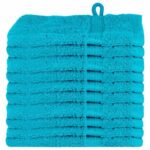 vidaXL Uteráky 10 pcs Tyrkysová 15 x 21 cm Bavlna – Obrázok 2